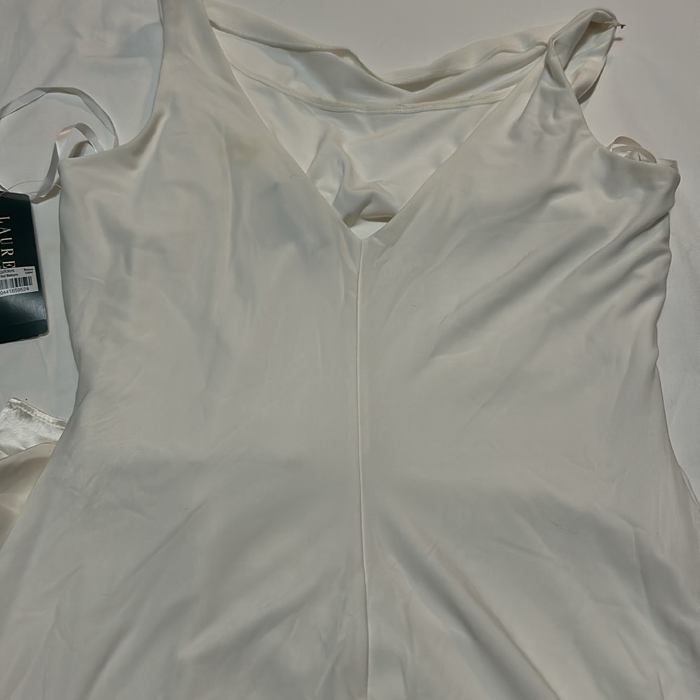 Lauren Ralph Lauren Evening Gown size 10 Cream/Off-White NWT - Picture 8 of 9